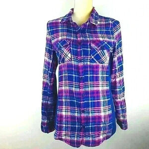 DEREK HEART FLANEL LONG SLEEVE SHIRT Sz Medium